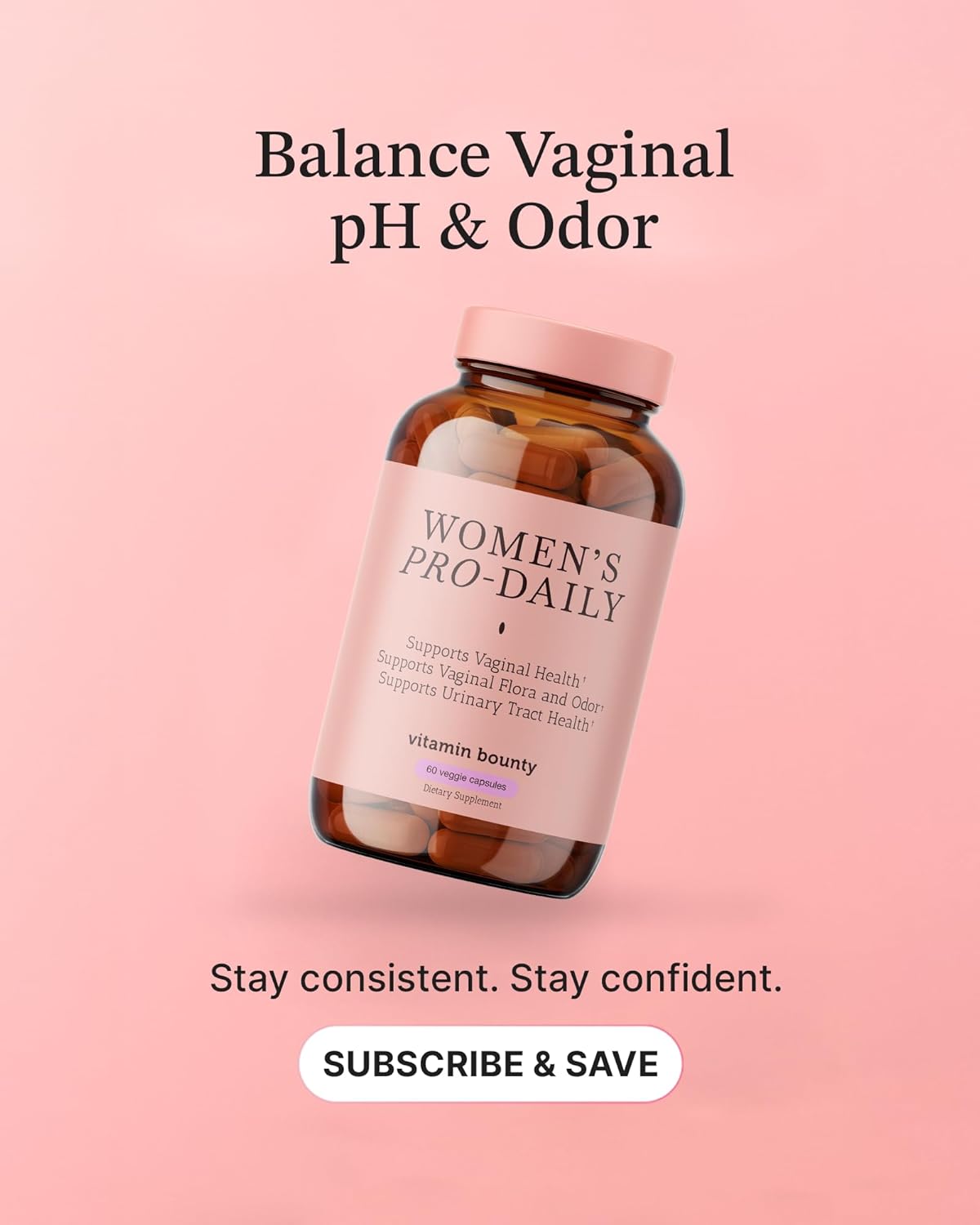 Vitamin Bounty Pro-Daily Vaginal Probiotics for Women – 10 Billion CFU, 5 Strains with Cranberry & Prebiotics – Womens Probiotic for pH Balance, Digestive, Yeast & Urinary Support – 60 Capsules - Image 7