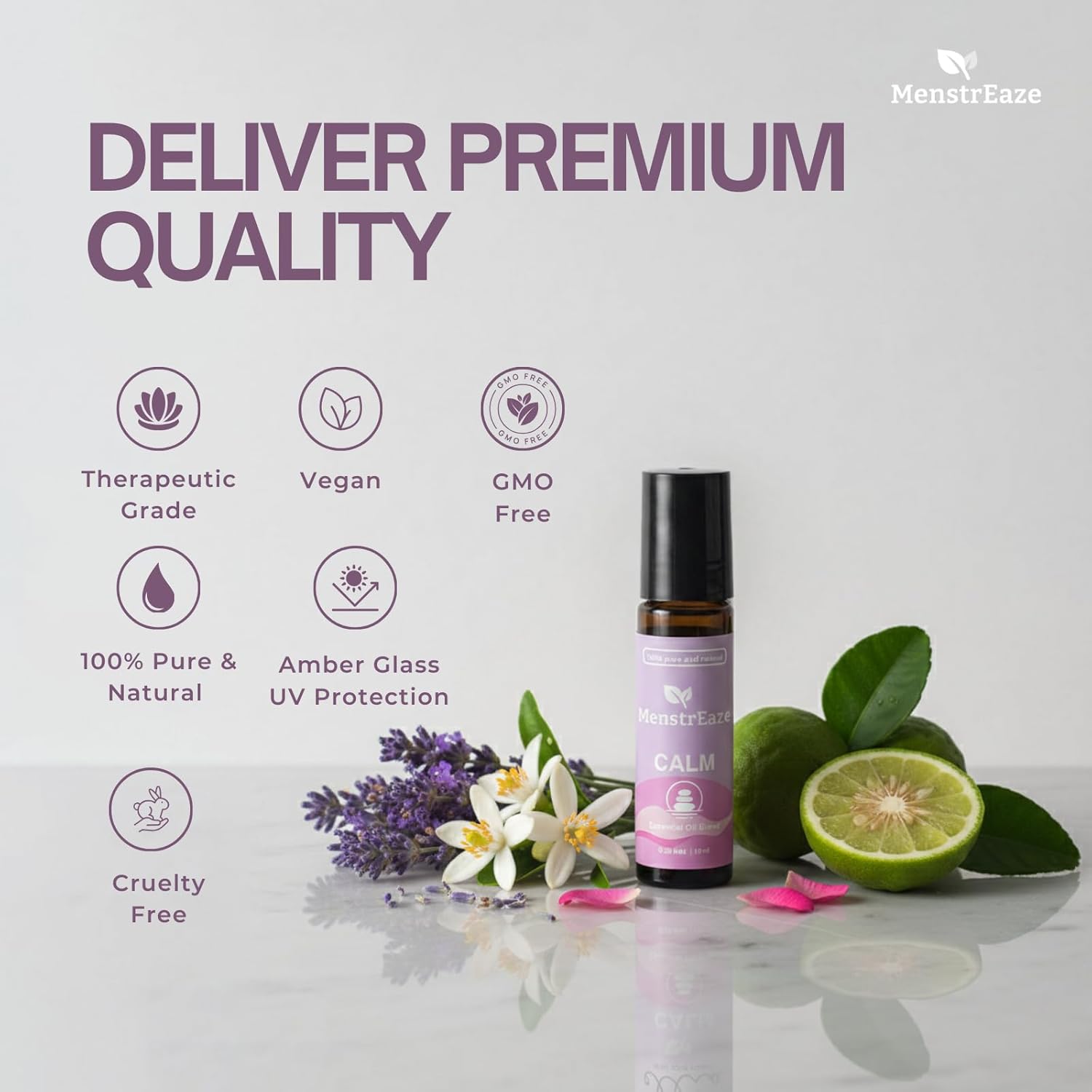 Natural Calm Essential Oil Roll On with Lavender, Neroli, Bergamot, & Rosehip Oil, Stocking Stuffer for Girls and Women, Stress Relief, Long Lasting Emotional Balance, Self Care Gifts for Women, 10ml - Image 6