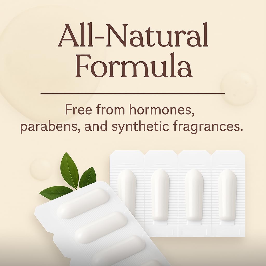 Vaginal Moisturizer Suppositories | Hydration Formula with Hyaluronic Acid, Squalene, Vitamin E, Cocoa Butter & Coconut Oil | Rapid Relief for Dryness & Hormone-free Intimate Comfort | All-Natural - Image 5
