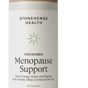 Stonehenge Health for Women Menopause Support for Peri + Menopause + Post - Mood, Energy, Stress, Hot Flashes, Night Sweats, Sleep & Cortisol, Chromax Chromium, Vitamin D3, KSM-66 Ashwagandha