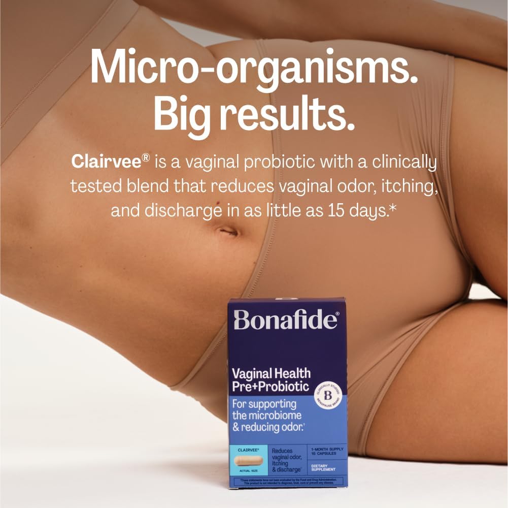 Bonafide Clairvee + Revaree – Hormone-Free, Drug-Free Relief from Odor, Vaginal Itching and Discharge + Vaginal Moisturizer with Hyaluronic Acid – 1 Month Supply - Image 4