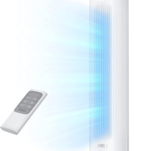 DREO Tower Fan for Bedroom, 25ft/s Velocity Quiet Floor Fan, 90° Oscillating Fans for Indoors with 4 Speeds, 4 Modes, 8H Timer, Standing Fans, Bladeless Fan, White (DR-HTF007)