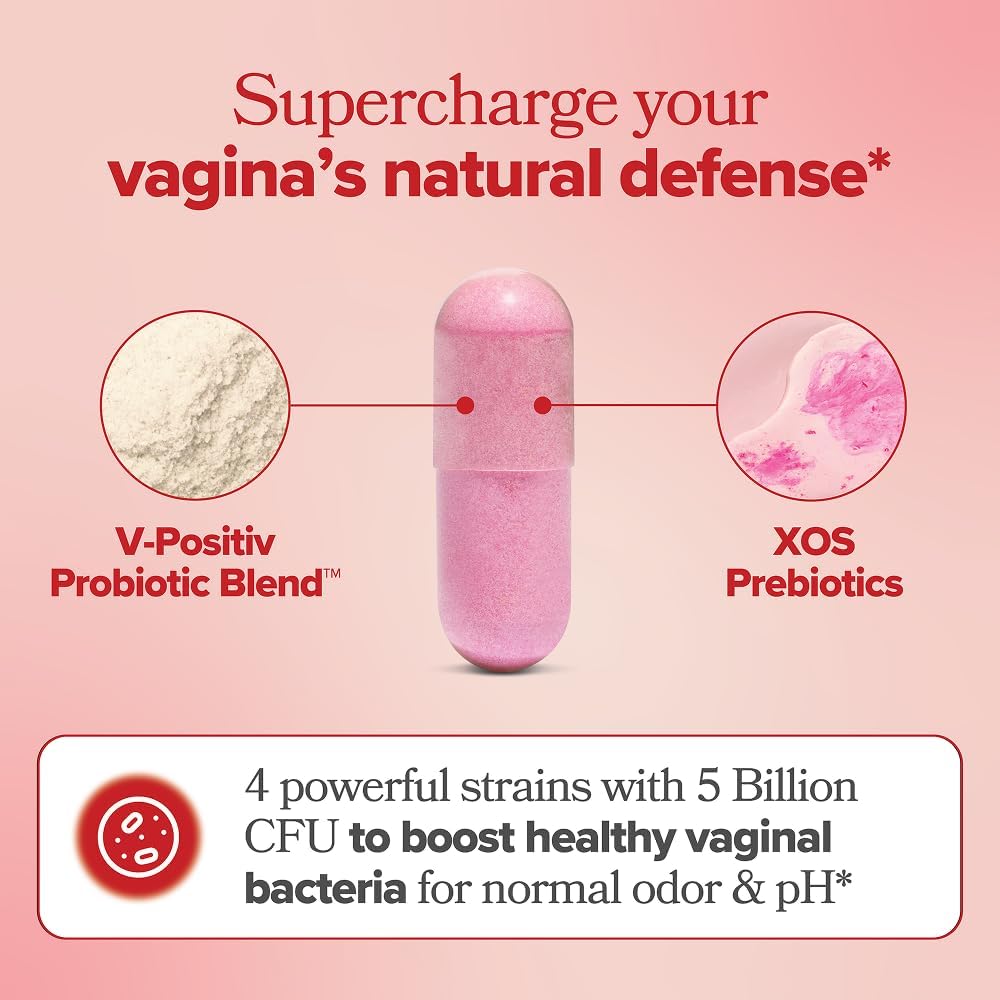 O Positiv URO Vaginal Probiotics for Women pH Balance with Prebiotics & Lactobacillus – Vaginal Health Supplement – Promote Healthy Vaginal Odor & Flora, 60 Count (Pack of 1), 1 Month Supply - Image 4