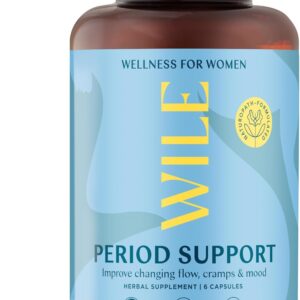 WILE Menopause and Perimenopause Supplements for Women - Menstrual Cramp, PMS and Heavy Period Relief with Dong Quai - Premenopausal Support for Hormone Balance & Improved Mood, Vegan, 30 Servings