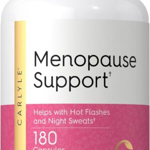 Carlyle Menopause Supplement for Women | 180 Capsules | Helps with Hot Flashes and Night Sweats | Non-GMO, Gluten Free Menopause Support