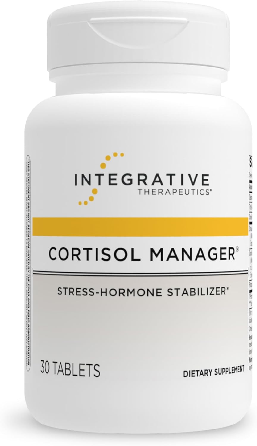 Integrative Therapeutics Cortisol Manager - Balance Cortisol & Support Relaxation for Restful Sleep* - Includes Ashwagandha & L-Theanine for Confidence with Less Stress* - 30 Tablets (15 Servings)
