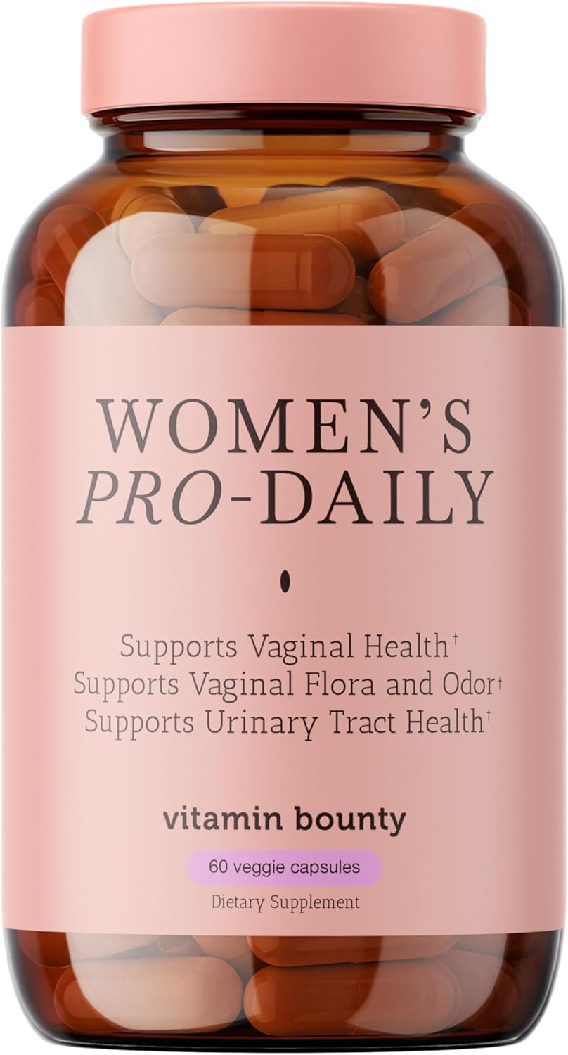 Vitamin Bounty Pro-Daily Vaginal Probiotics for Women – 10 Billion CFU, 5 Strains with Cranberry & Prebiotics – Womens Probiotic for pH Balance, Digestive, Yeast & Urinary Support – 60 Capsules