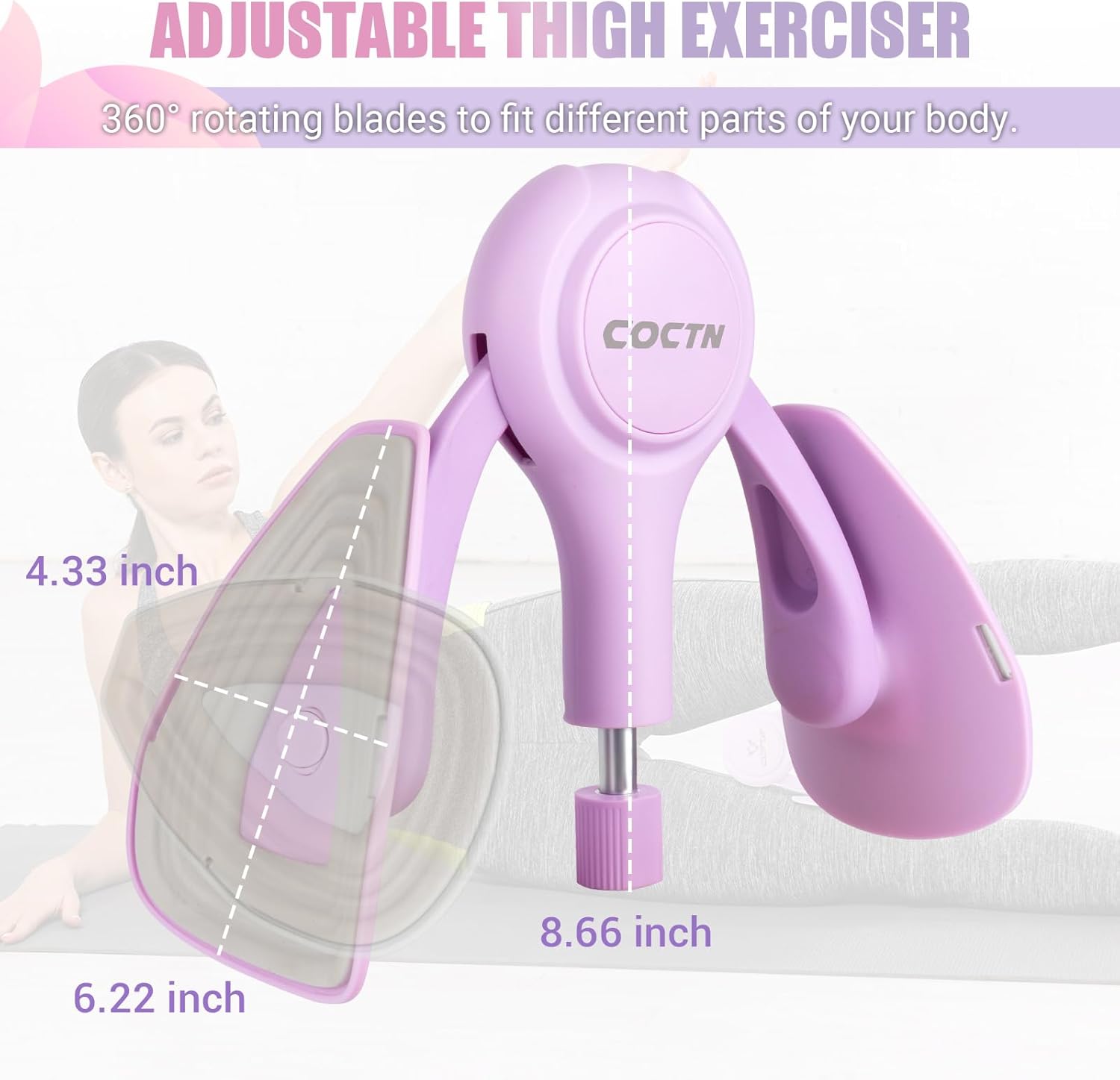Thigh Trainer for Women, 15-70LB Adjustable Resistance Inner Thigh Exerciser for Pelvic Floor Muscle Repair, Thigh Workout Kegel Exercise Equipment for Shaping, Yoga & Weight Loss at Home Gym - Image 5