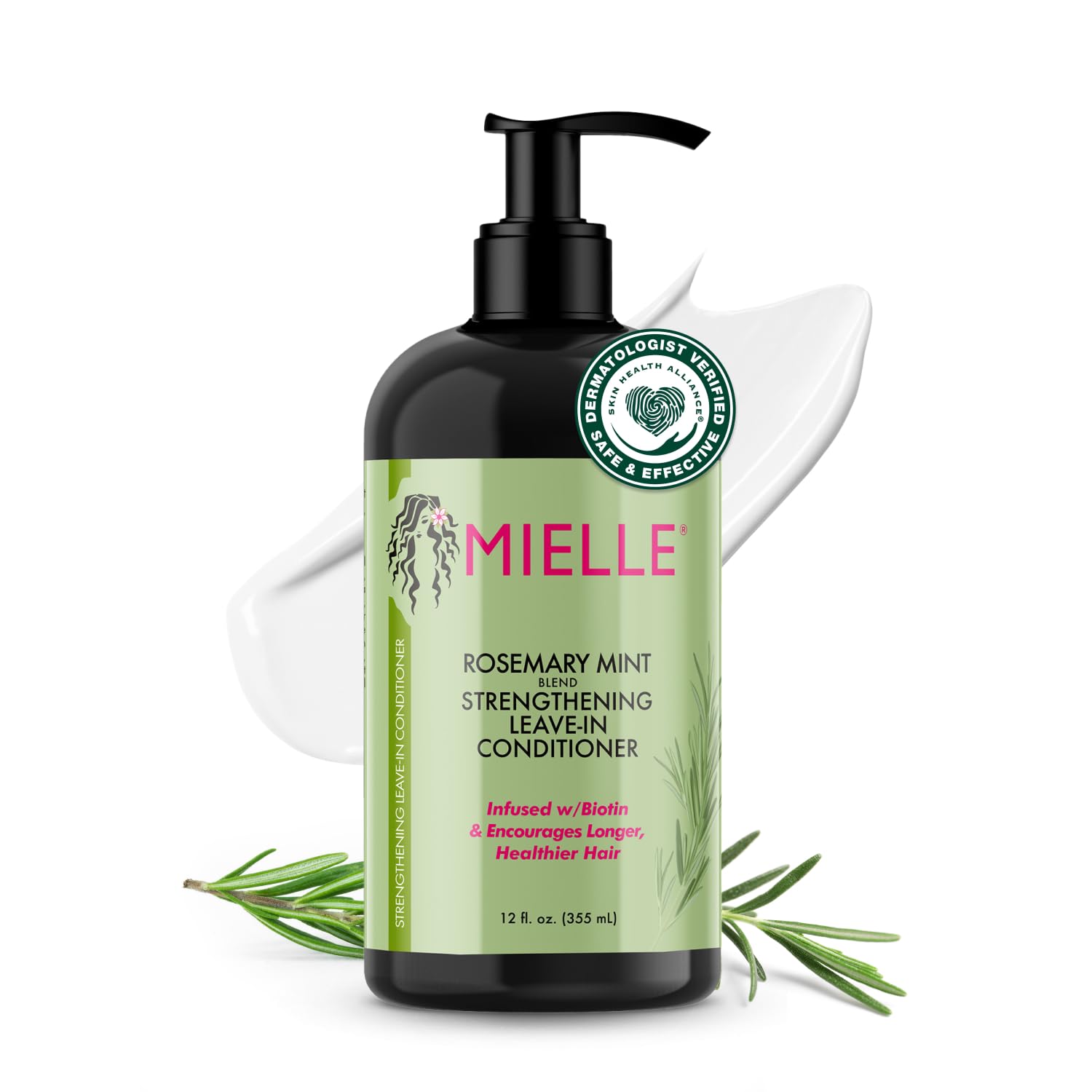 Mielle Organics Rosemary Mint Strengthening Shampoo and Leave-In Conditioner Infused with Biotin, Cleanses and Helps Strengthen Weak and Brittle Hair, 12 Ounces - Image 8