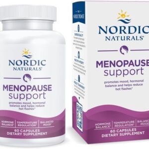 Nordic Naturals Menopause Support -Unflavored - 60 Capsules - Women’s Hormone-Support Supplement for Menopause, Mood Balance & Hot-Flash Support - Plant-Based Herbs and Phytoestrogens - 30 Servings