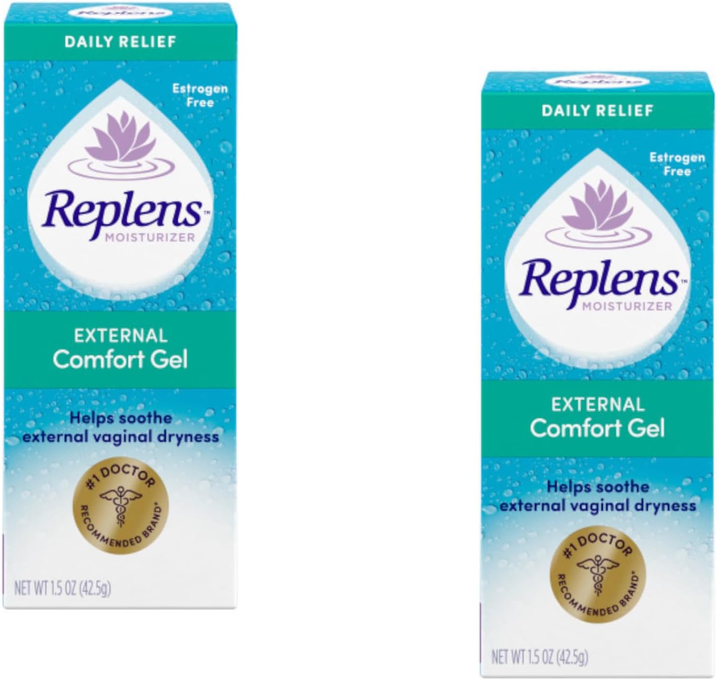 Replens External Comfort Soothing Gel 1.5 Ounce (Pack of 2)