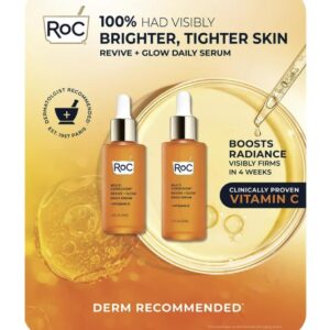 RoC Multi Correxion Revive and Glow Daily Vitamin C Serum Set, 1.0 FL OZ and 1.7 FL OZ Set, 2.7 FL OZ Total