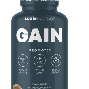 Gain - Appetite Booster Pills for Adults – Natural Appetite Stimulant & Weight Gain Support Supplement with Ginger Extract, Blessed Thistle, Gentian Root & Creatine – 120 Capsules