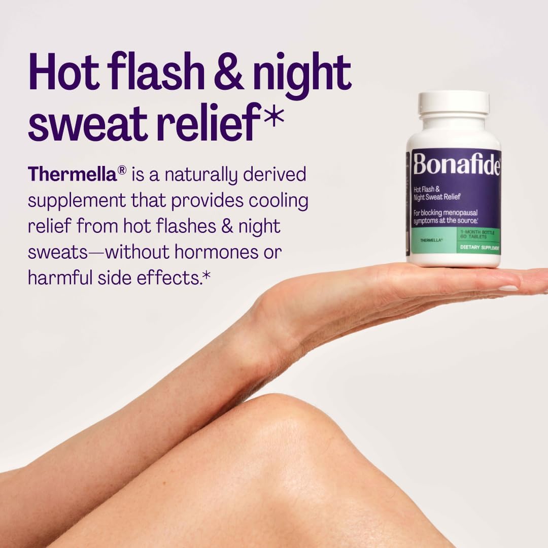 Bonafide Hot Flash and Night Sweats Relief (Thermella). — 1-Month Supply (60 Tablets) - Image 3