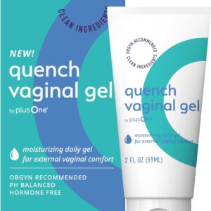 PlusOne Long Lasting Vaginal Moisturizer Gel – Hyaluronic Acid Vaginal Moisturizer for Vaginal Dryness – pH-Balanced Vaginal Care - Personal Lubricating Menopause Support for Wetness – 2 Fl oz