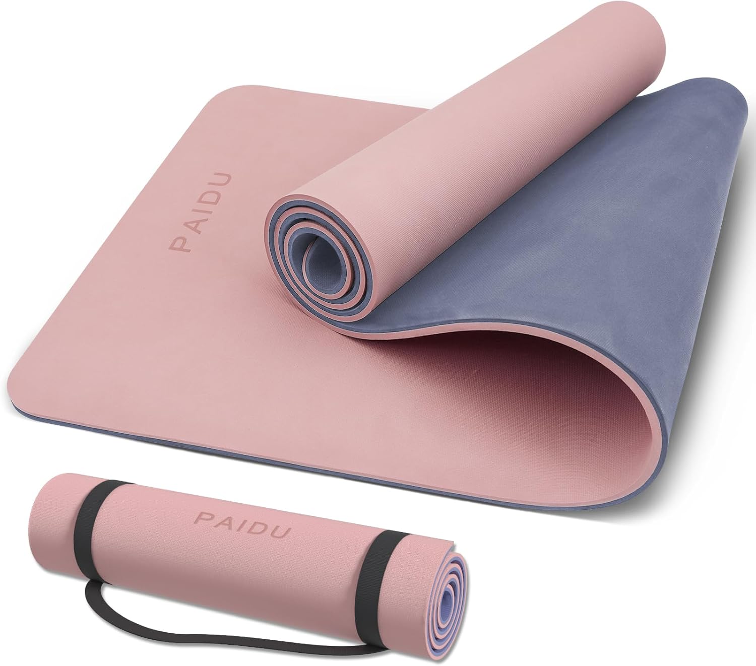 PAIDU Yoga Mat Non Slip Anti-tear,extra thick-2/5 inch(10MM)High Resiliency Professional POE Yoga Mats for Women Men Kids,72"x24"inch,Workout, Yoga, Pilates and Floor Exercise, with Carrier Strap