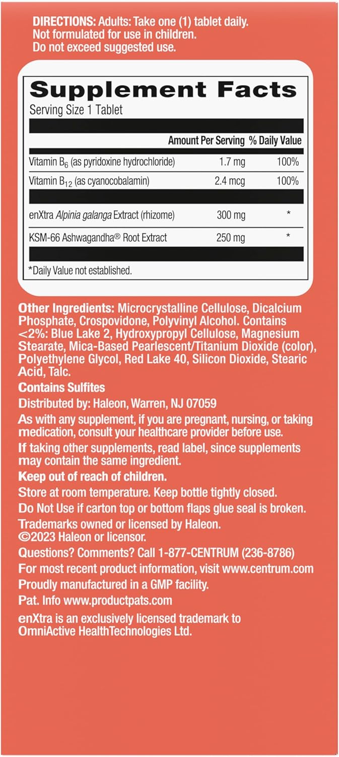 Centrum Clear Mind and Calm Mood Menopause Support Tablets, with Clinically Studied enXtra, 30 Count - Image 14