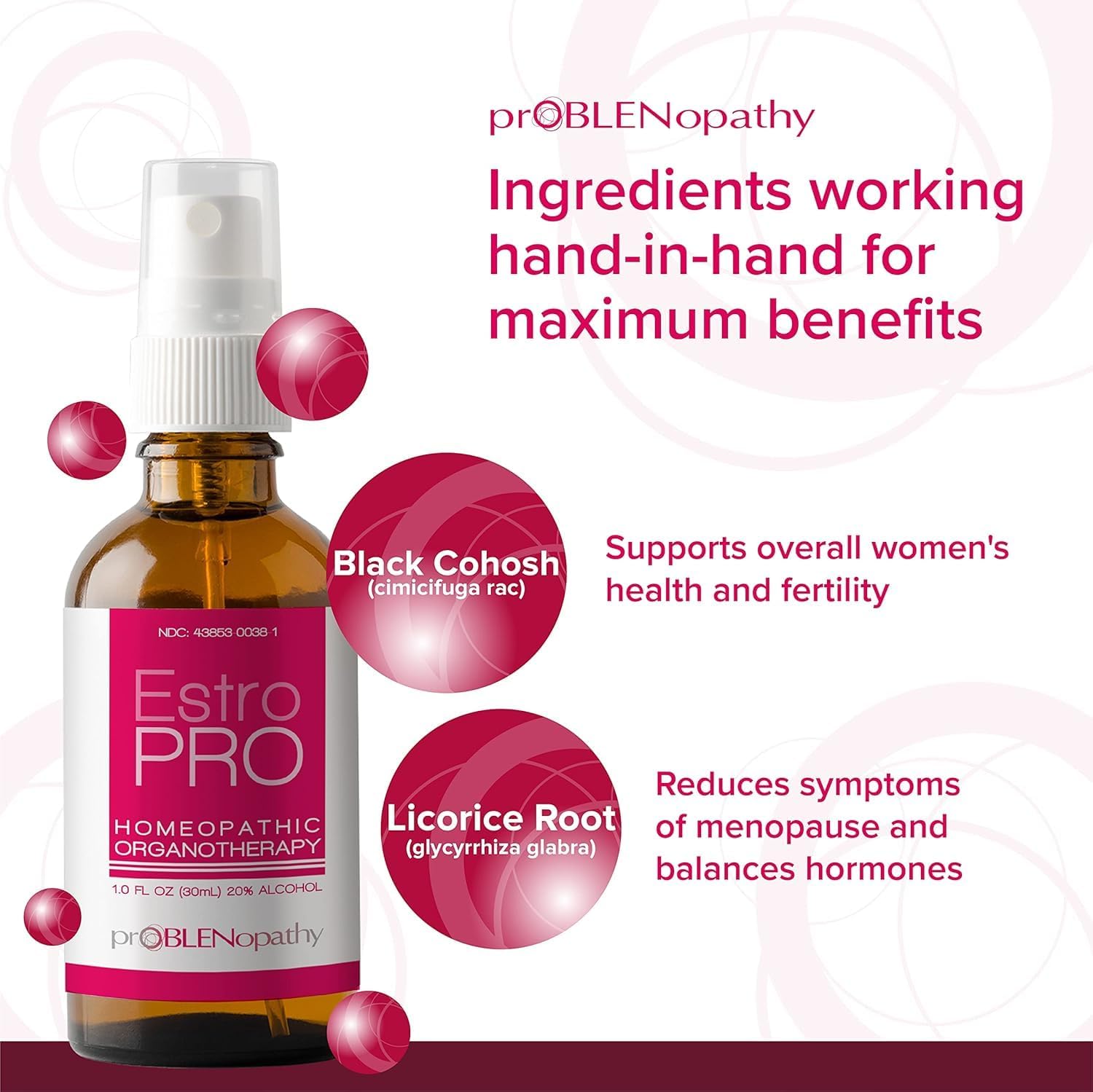 Estrogen Supplement for Women Liquid Oral Spray (1 fl oz / 30 ml) - Increases Energy, Improves Mood, Relieves Night Sweats & Hot Flashes - Menopause Supplement for Women - 30-Day Supply - Image 2