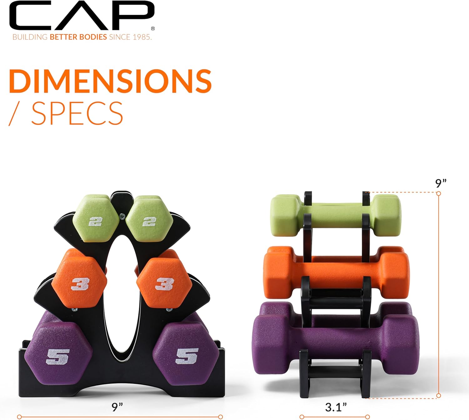 CAP Barbell Neoprene Dumbbell Weights Pairs & Sets | Multiple Colors - Image 4