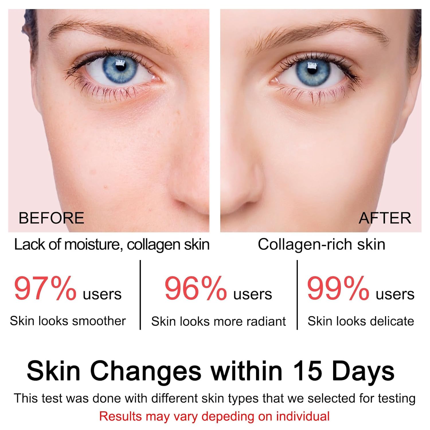 Collagen Jelly Cream - Contains Niacinamide & Freeze Dried Hydrolyzed Collagen -Elasticity & Hydration - Reduce Fine Lines & Dullness - Korean Glass-Shiny Skin Suitable for All Skin Types (3.38 Fl.Oz) - Image 4