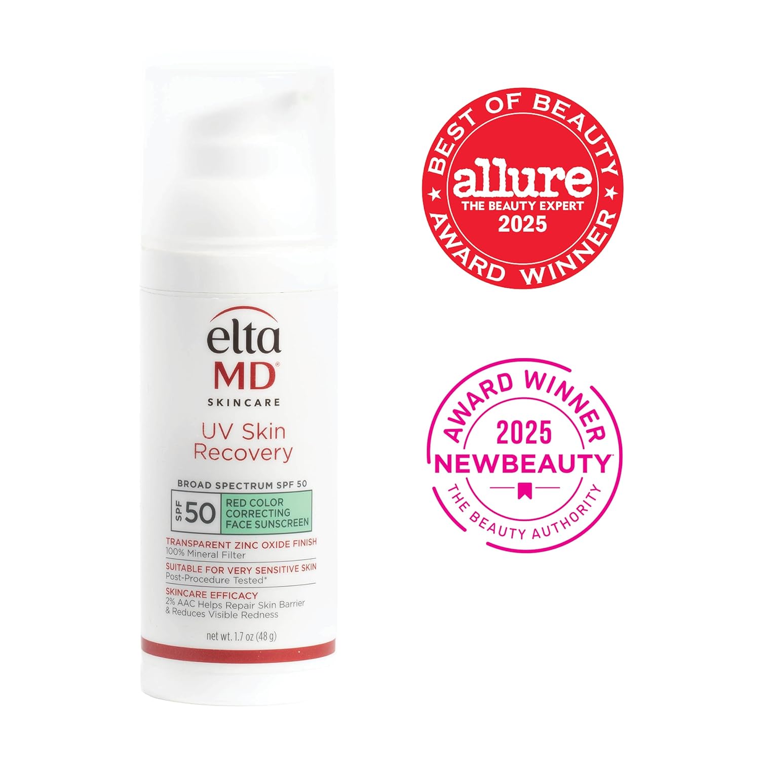EltaMD UV Skin Recovery Face Sunscreen with Zinc Oxide, All Mineral, Safe for Sensitive Skin SPF 50 - Image 2