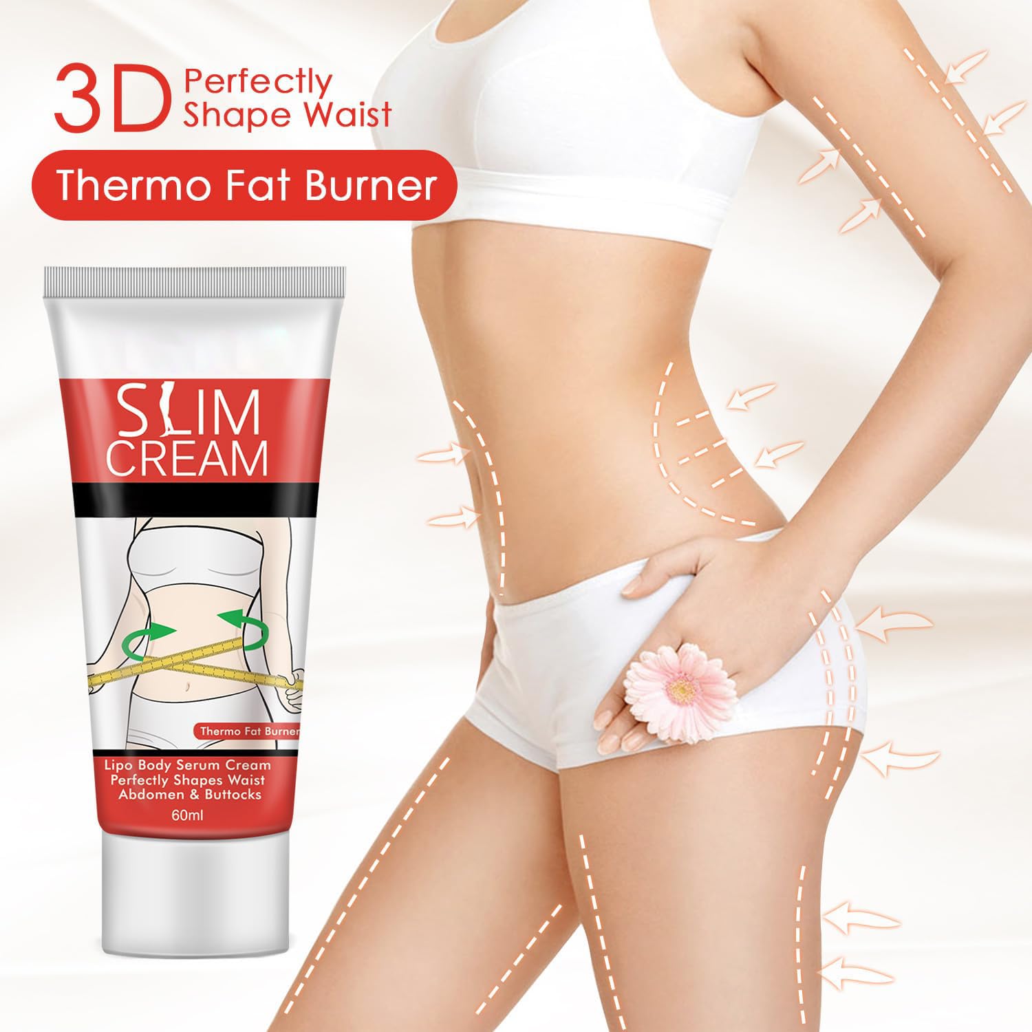 2 Pack Hot Cream, Slimming Fat Burning Cream for Belly, Waist, & Buttocks. That Burns Moisturizing Firming - Goodbye Cellulite Women/Men Weight Loss, 60.0 milliliters - Image 3