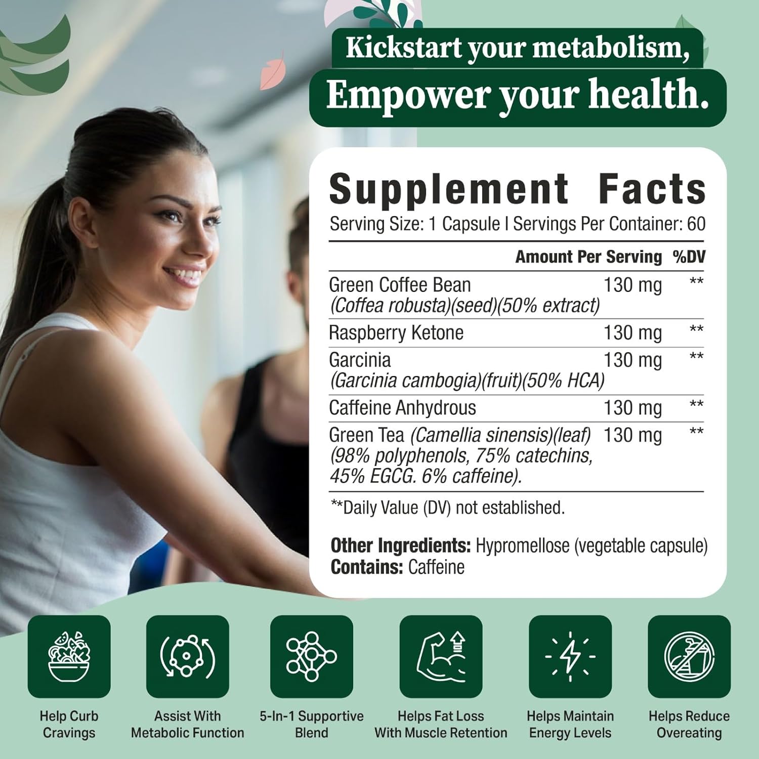 GLP-1 Weight Loss Support - Fat Burner for Men & Women - Supports Healthy Pathways Associated with GLP-1 Activity + Appetite Suppressant Supplement - 60 Capsules to Help Lose Weight - Image 2
