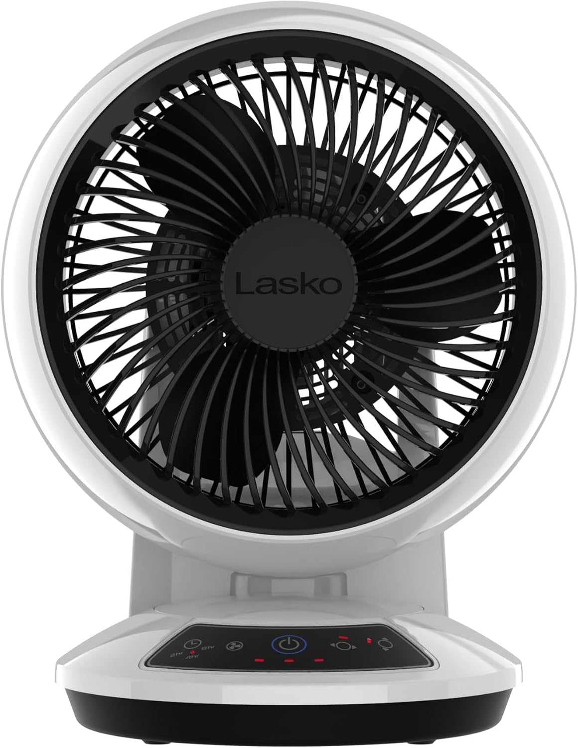 Lasko Whirlwind Orbital Motion Air Circulator Table Fan, 3 Speeds, Timer, Dark Mode, Remote Control for Small and Medium Sized Rooms, White, A12557 - Image 7