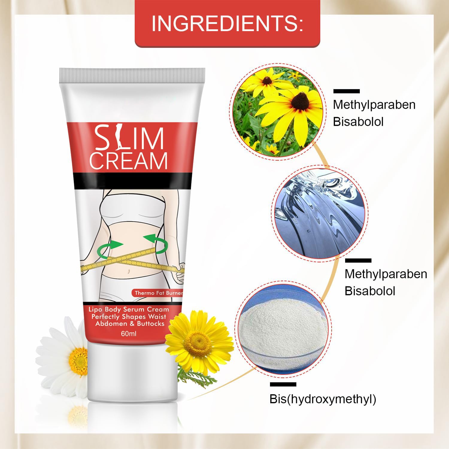 Hot Cream for Belly, Slimming Fat Burning Cream for Stomach, Waist & Buttocks, Belly Fat Burner for Women Men, Sweatcream Moisturizing Firming Weight Loss Tight Cellulite cream, For All Skin Types - Image 7