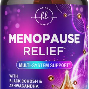 Menopause Supplements for Women - Complete Hot Flash Night Sweats & Menopause Relief Pills, Probiotics with Dong Quai & Black Cohosh for Vaginal, Digestive Support - 60 Capsules