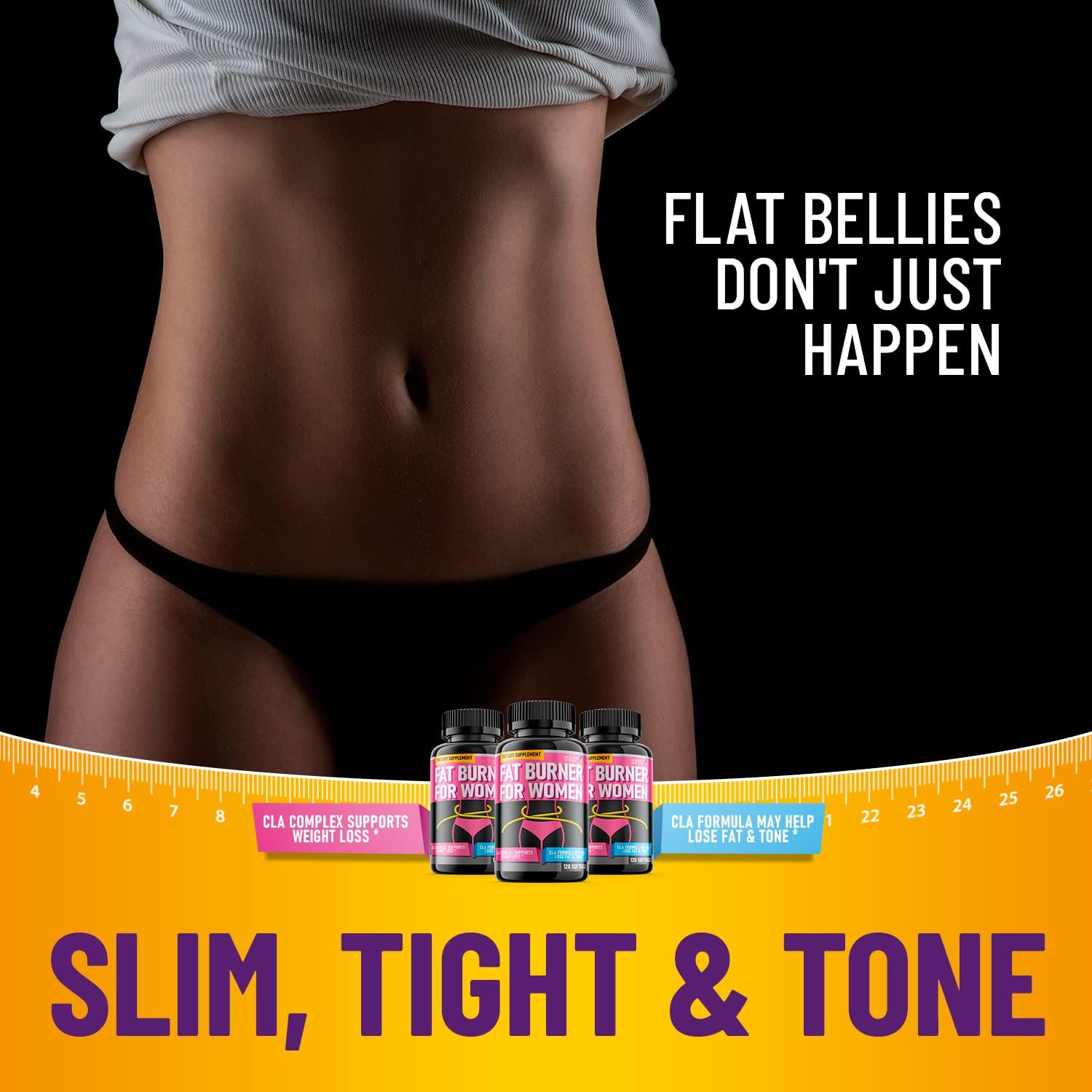 Belly Fat Burner for Women - Weight Loss Pills for Women Stomach Fat | CLA Softgels | Appetite Suppressant & Metabolism Booster | Bloating Relief & Natural Support - Keto Diet Pills 120 Softgels - Image 5