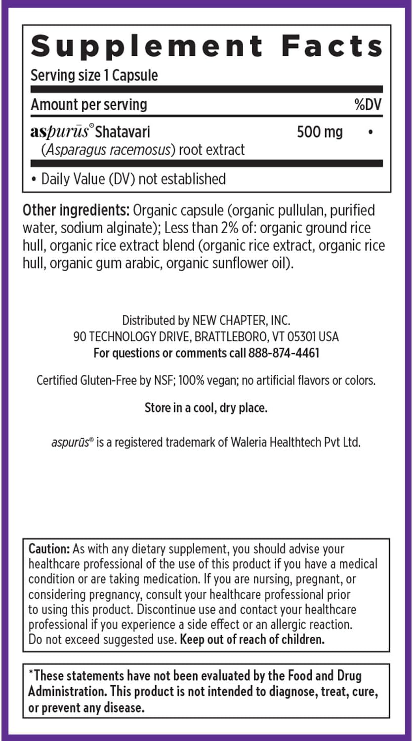 New Chapter Shatavari Supplement for Peri-Menopause & Post-Menopause Support – 4X Concentrated Herb Shatavari Relieves Hot Flashes & Night Sweats, Balances Women’s Hormones - Herbal Sleep Aid*, 30 ct - Image 6