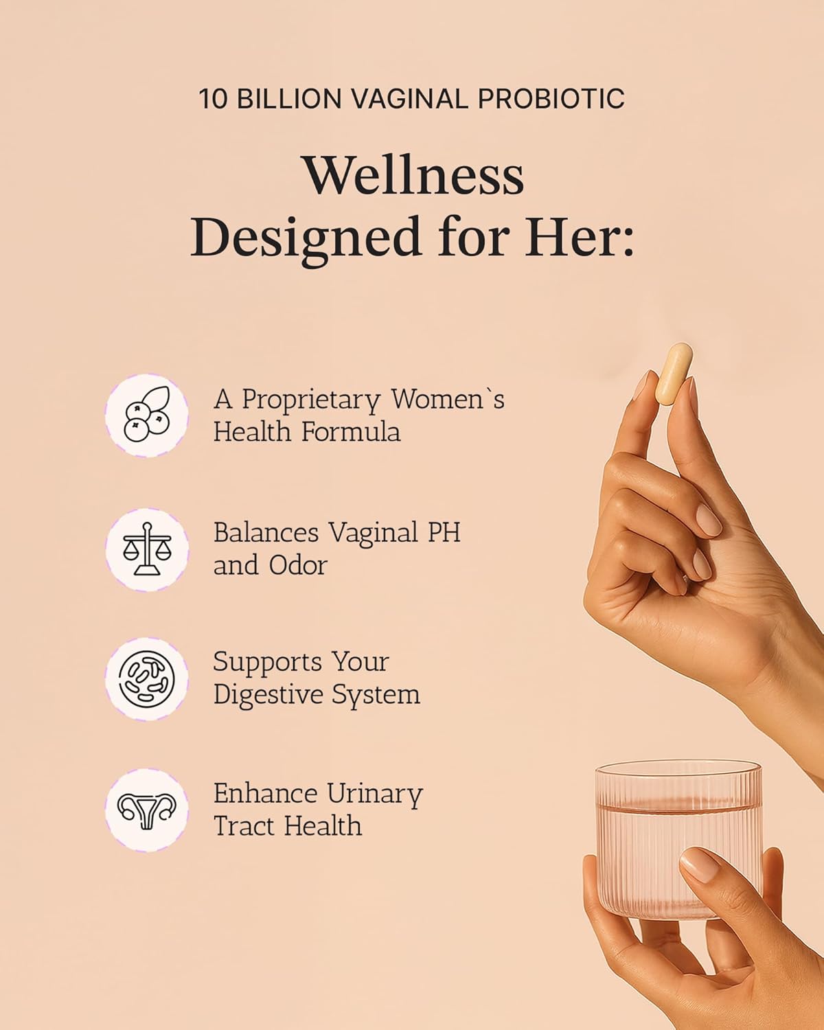 Vitamin Bounty Pro-Daily Vaginal Probiotics for Women – 10 Billion CFU, 5 Strains with Cranberry & Prebiotics – Womens Probiotic for pH Balance, Digestive, Yeast & Urinary Support – 60 Capsules - Image 3