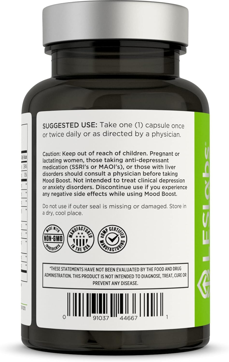 LES Labs Mood Boost – Stress Relief, Mood Support, Deep Relaxation & Better Sleep – 5-HTP, Ashwagandha, Rhodiola Rosea, Magnesium, L-Theanine & GABA – Non-GMO Supplement – 60 Capsules - Image 3