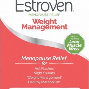 Estroven Weight Management for Menopause Relief - 60 Ct. - Clinically Proven Ingredients Help Manage Weight, Provide Night Sweats & Hot Flash Relief - Drug-Free & Gluten-Free