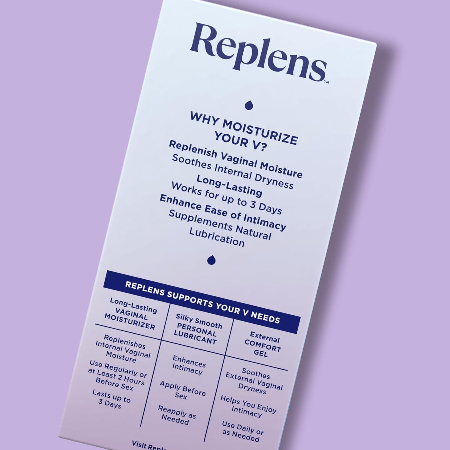 Replens Long Lasting Vaginal Moisturizer for Vaginal Dryness, Doctor Recommended & Estrogen-Free, 8 Pre-Filled Applicators - Image 10