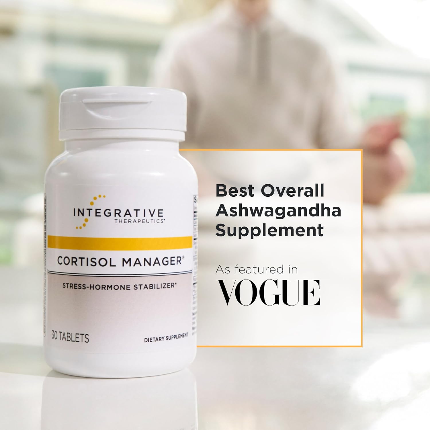 Integrative Therapeutics Cortisol Manager - Balance Cortisol & Support Relaxation for Restful Sleep* - Includes Ashwagandha & L-Theanine for Confidence with Less Stress* - 30 Tablets (15 Servings) - Image 2