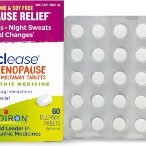 Boiron Cyclease Menopause Tablets for Relief of Hot Flashes, Night Sweats, Irritability, and Mood Swings - 60 Count