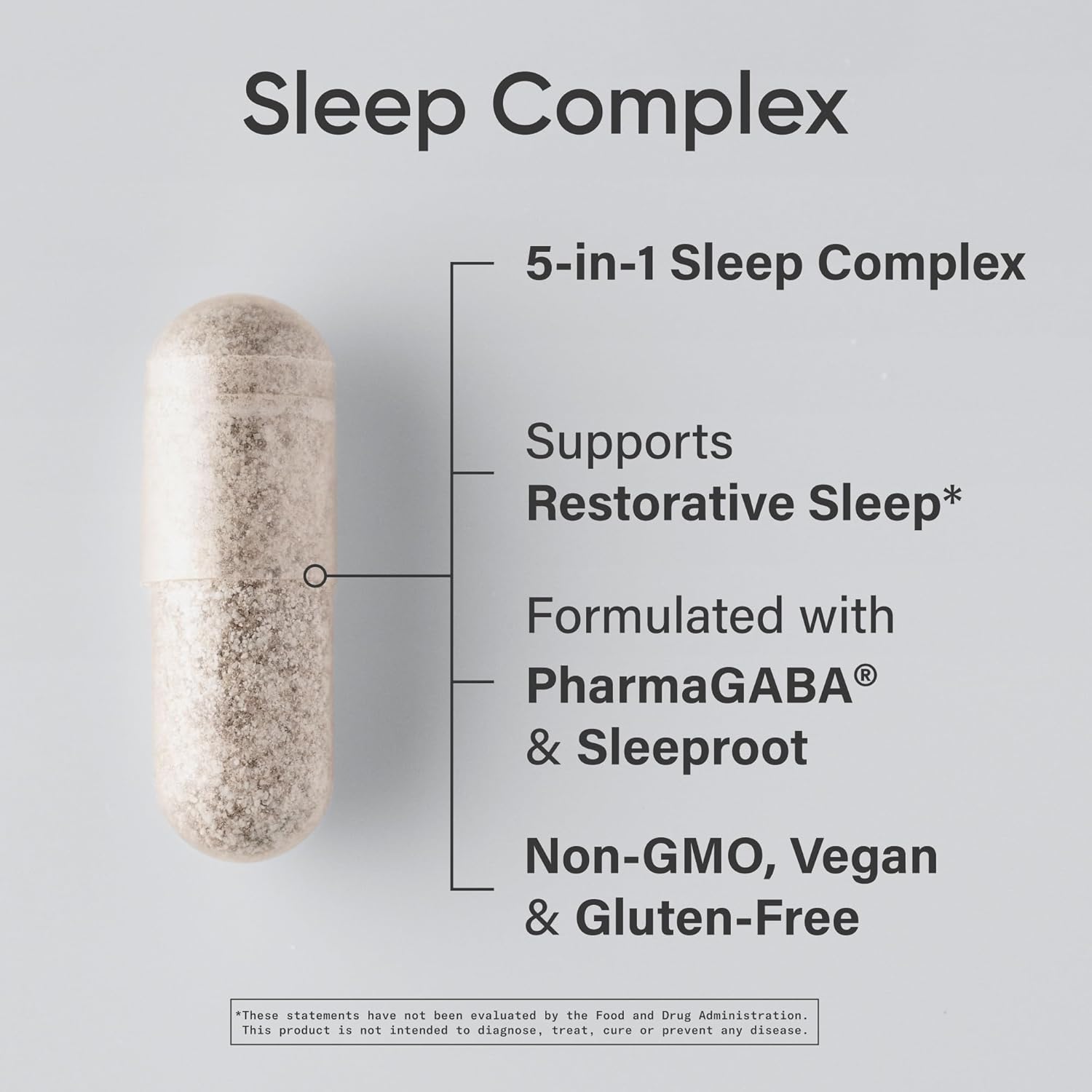 Sports Research® Sleep Complex- Melatonin-Free Vegan Capsules - with Valerian Root, GABA, L-Theanine, Magnesium & 5-HTP - 30 Servings - Image 2