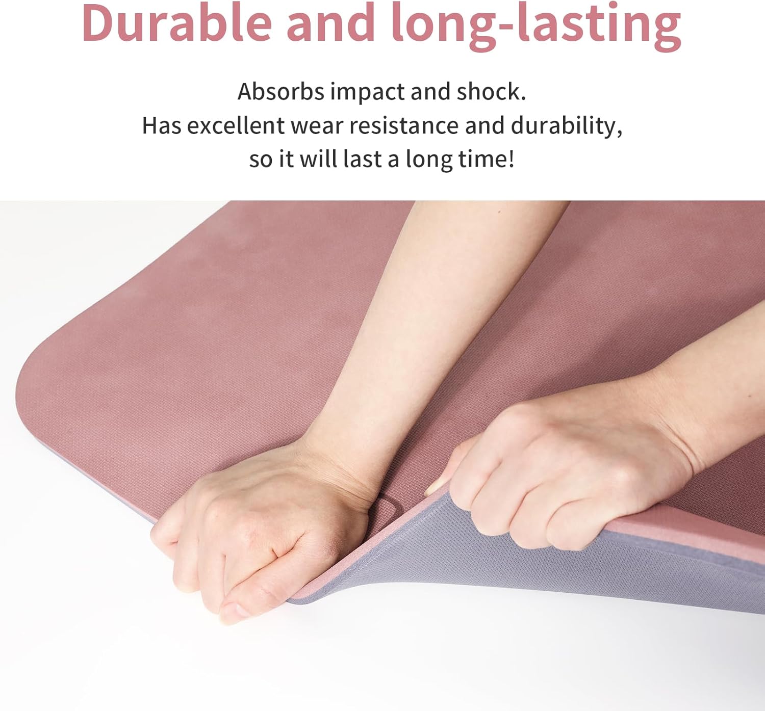 PAIDU Yoga Mat Non Slip Anti-tear,extra thick-2/5 inch(10MM)High Resiliency Professional POE Yoga Mats for Women Men Kids,72"x24"inch,Workout, Yoga, Pilates and Floor Exercise, with Carrier Strap - Image 4