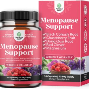 Complete Herbal Menopause Supplement for Women - Multibenefit Menopause Ease Hormone Balance for Women for Night Sweats Mood and More with Dong Quai Vitex Chaste Berry and Black Cohosh - 90 Count