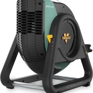 Vornado RTR Heavy Duty Air Circulator, 3-Speed, High Velocity Blower Fan with 270° Tilt, IP54 Motor, 8 ft Cord, High Impact Case, Air Mover for Floor Drying and Ventilation