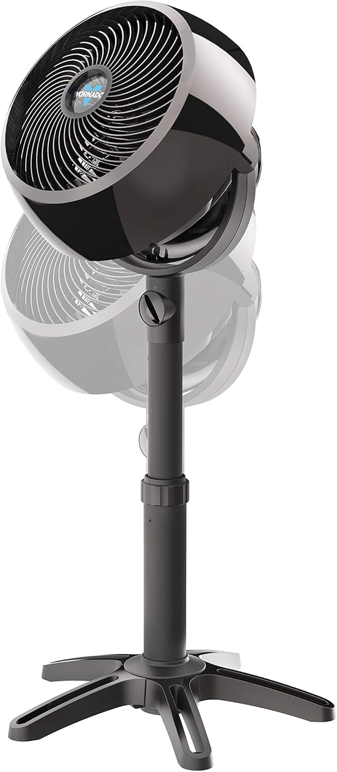 Vornado 7803 Large Pedestal Whole Room Air Circulator, Fan with Adjustable Height, 33-40 in, 3 Speed Settings, Removable Grill for Cleaning, Black Standing Floor Fan for Bedroom - Image 3