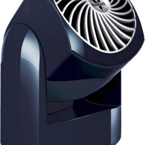 Vornado Flippi V6 Compact Air Circulator Fan, Quiet Portable Travel Fan for Desk or Bedroom, Adjustable Head, 2 Speeds, Midnight