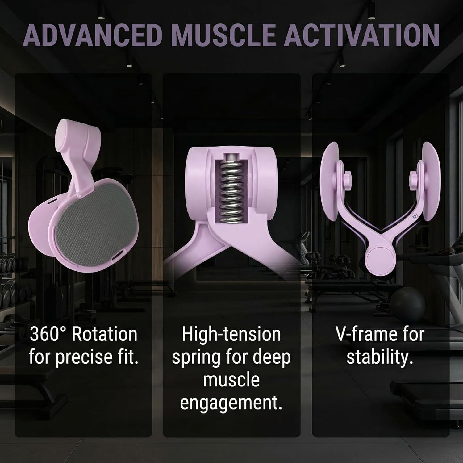 Kegel Exerciser, Pelvic Floor Exercise Device - Adjustable Angle Thigh Trainer with Thickened Silicone Pads & Security Strap, Inner Thigh Exerciser for Women, Home/Office - Image 6