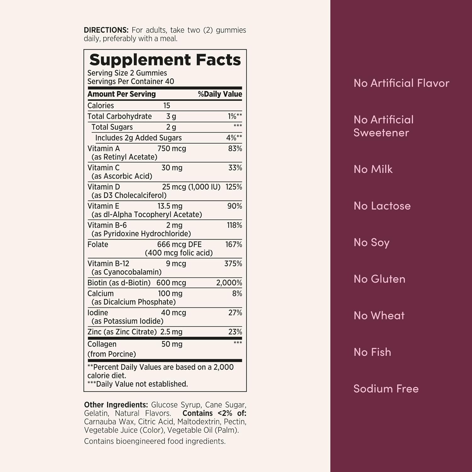 Nature's Bounty Optimal Solutions Women's Multivitamin, Immune and Cellular Energy Support, Bone Health, Raspberry Flavor, 80 Gummies, 40 Total Servings - Image 5