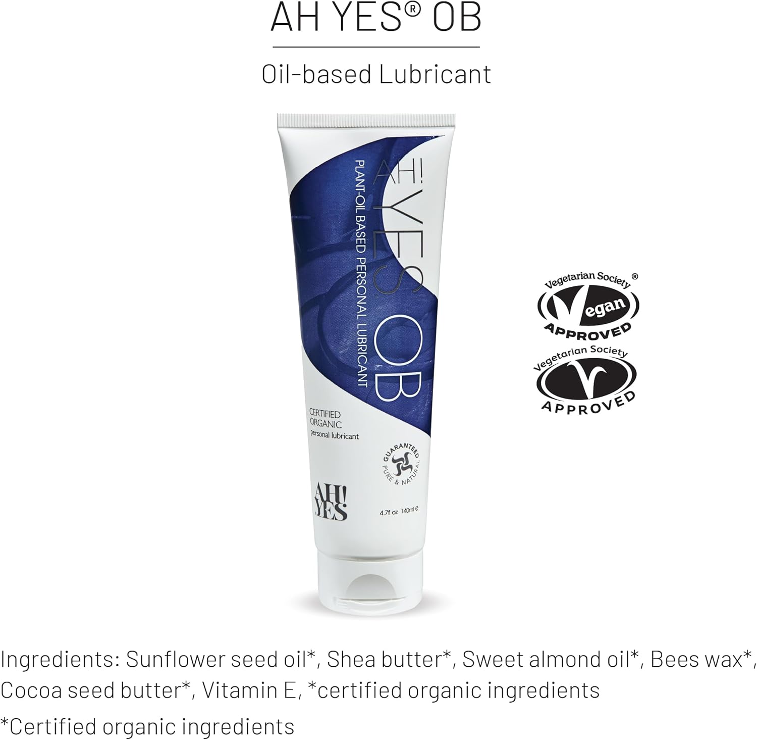 AH! YES® OB Plant Oil Based Personal Lubricant | Certified Organic | Natural Alternative to Silicone Lubricants | Intimate Lubrication & Massage Oil (4.7 fl oz) - Image 7