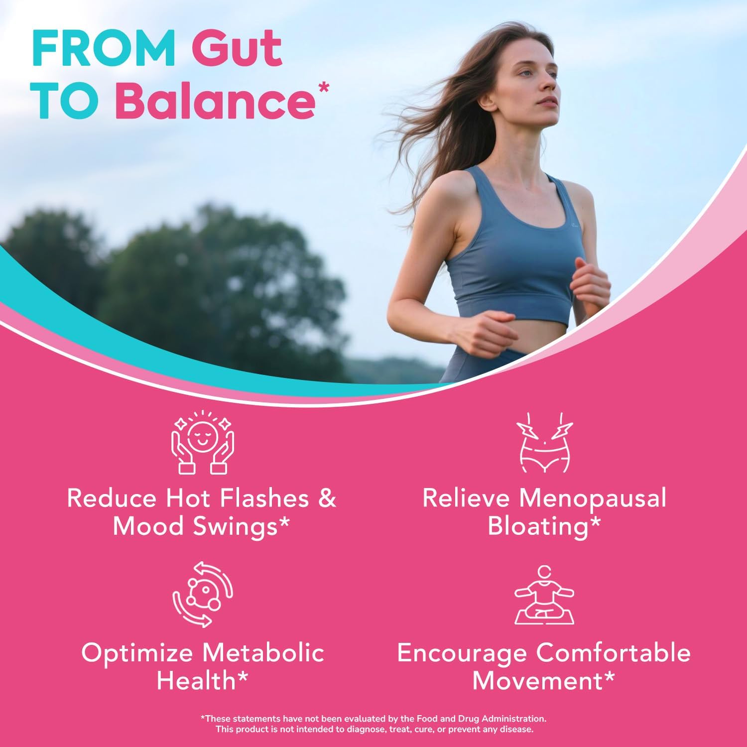 Menopause Probiotic Supplement for Women, 70 Billion CFU, with Akkermansia Muciniphila, Vitamins B6 & D3, Botanicals, for Hormone Balance, Hot Flashes, Night Sweats, Gut Health, 60 Capsules - Image 4