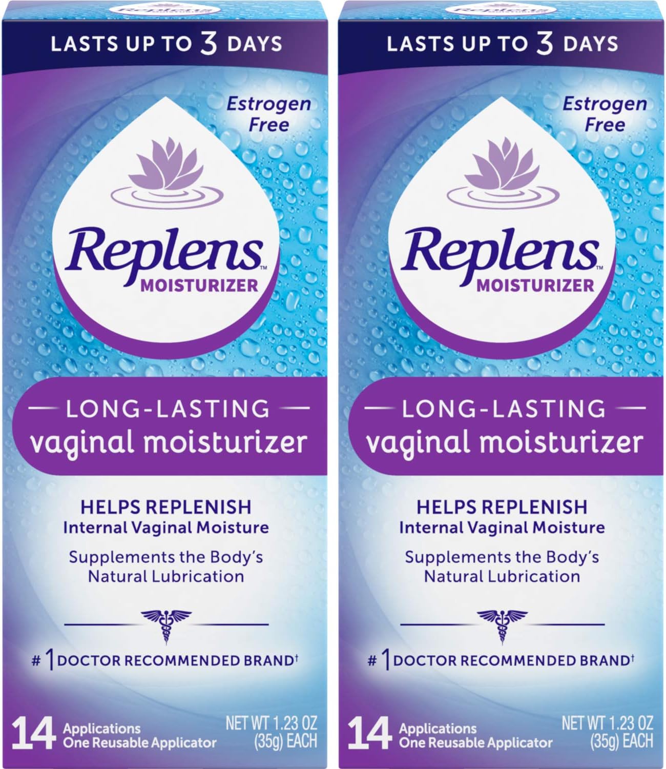 Replens Replens Long Lasting Vaginal Moisturizer, 14 Applications 1.23 oz (Pack of 2) - Image 2
