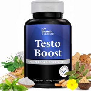 Testosterone Booster Supplement for Men - Stamina, Endurance & Energy - Tongkat Ali, Horny Goat Weed, Tribulus, Fenugreek, Maca & Panax Ginseng - Muscle Strength Support - 30 Capsules, 1 Month Supply